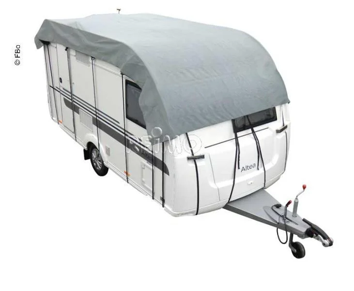 Stříška na karavan ochranná střešní plachta 555 × 300 cm (třívrstvá tkanina SFS 160 g/m², šedá, pro šířku do 230 cm) 308792