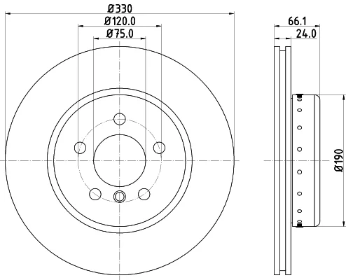 Brzdový kotouč HELLA 8DD355120-661