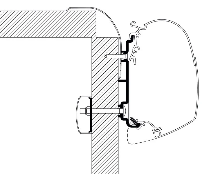 Adaptér střešní Thule pro markýzy Omnistor, Frankia, 6,0 m 313553