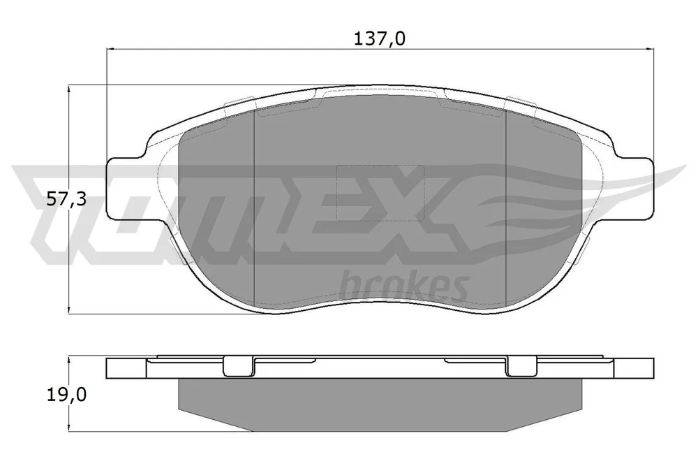 Sada brzdových destiček, kotoučová brzda Tomex Brakes TX13-42