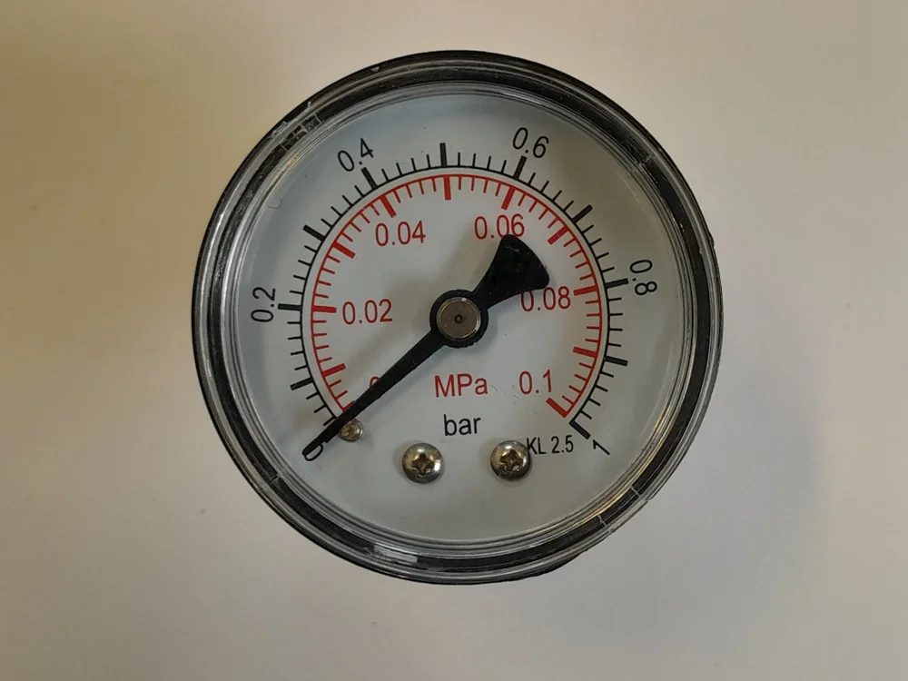 Manometr 1/8" 0-1 barů MZ 50mm, plast zadní 735275