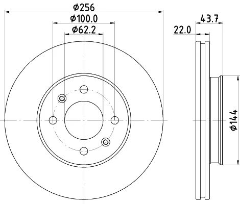 Brzdový kotouč HELLA 8DD355132-081