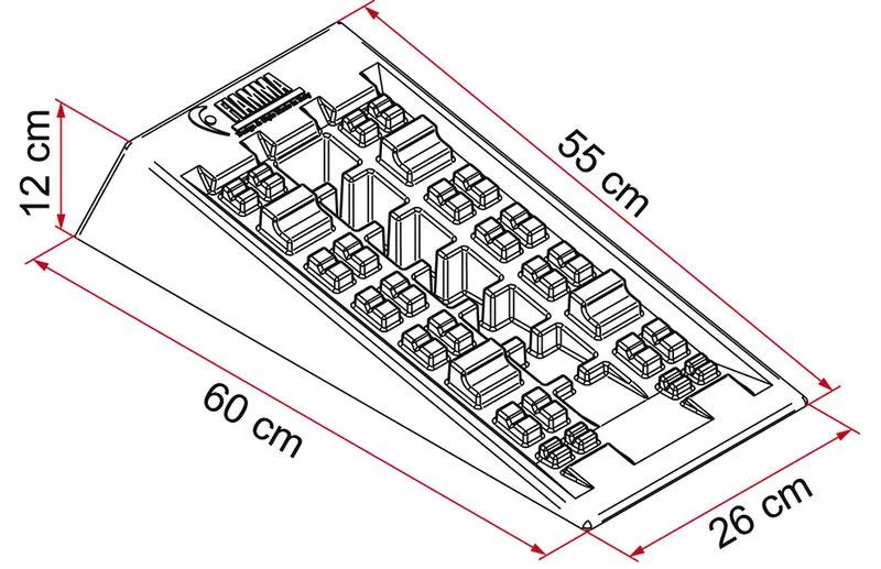 Klín nájezdový Level-System Jumbo XXL 12 t, 1 pár 310637
