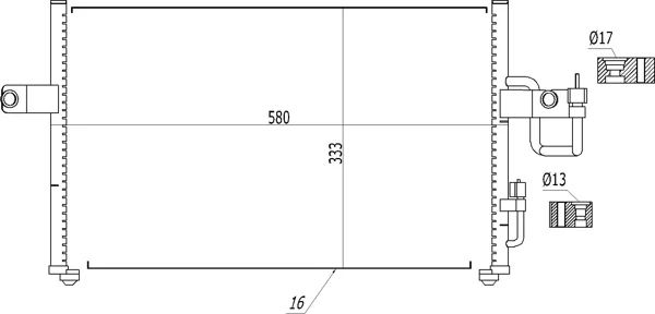 CHLADIČ KLIMATIZ.ACCENT 95- HART 611217