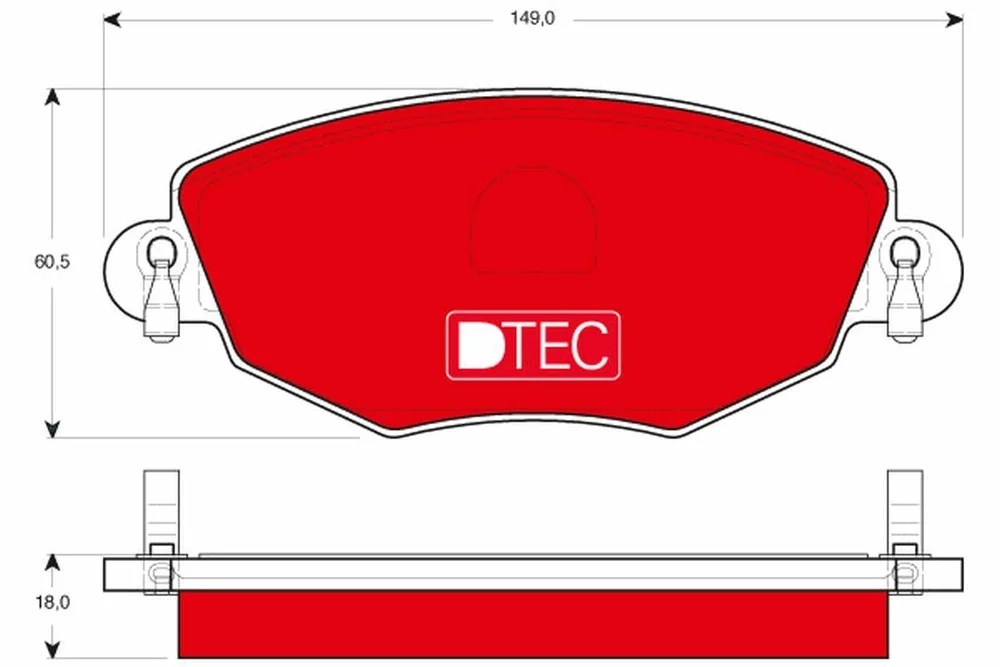 TR GDB1434DTE Sada brzdových destiček TRW DTEC