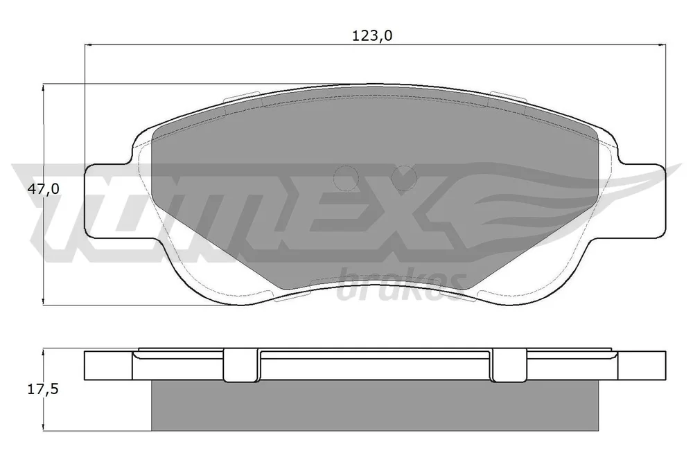 Sada brzdových destiček, kotoučová brzda Tomex Brakes TX14-37
