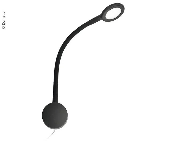 Světlo čtecí LED s ohebným ramenem, dotykovým senzorem a 2× USB černé 303133