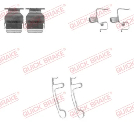 Sada prislusenstvi, oblozeni kotoucove brzdy QUICK BRAKE 109-1604