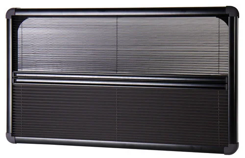 Roleta zatemňovací s moskytiérou pro okna RW Compact (celkový rozměr 827 × 494 mm, vnitřní rám, matná černá) 313185