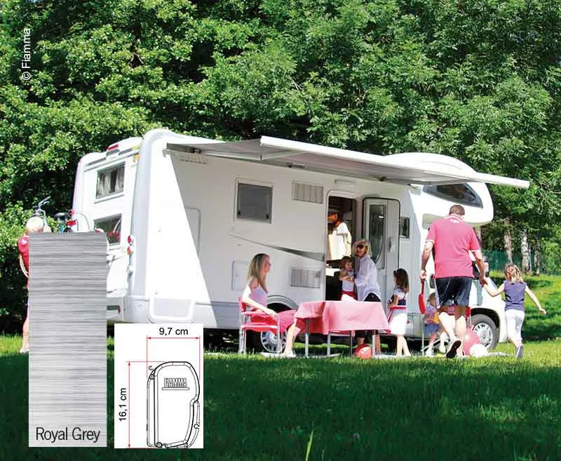 Markýza elektrická Fiamma F45 Eagle 4,50 m (12 V, polar white, royal grey, samonosná) 313299