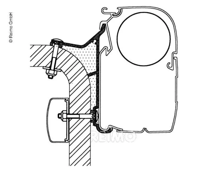 Adaptér nástěnný pro markýzy na Hymer Van B2 (500 cm) 312572