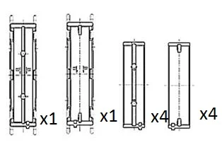 Hlavní ložiska klikového hřídele FAI AutoParts BM1033-025 Hlavní ložiska klikového hřídele FAI AutoParts BM1033-025