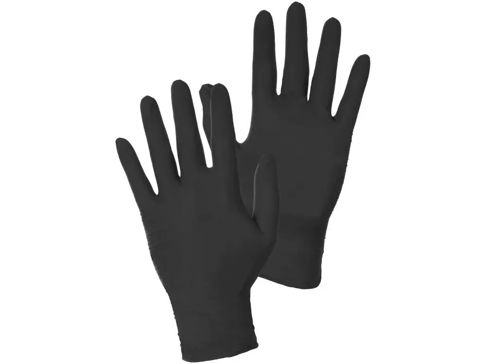 Rukavice CXS STERN BLACK, jednorázové, nitrilové, vel. 10, 100ks 747143