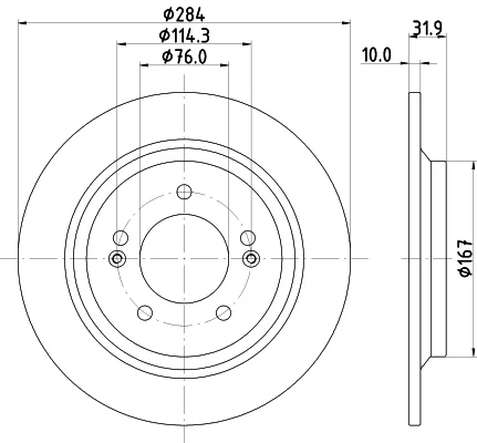 Brzdový kotouč HELLA 8DD355126-651