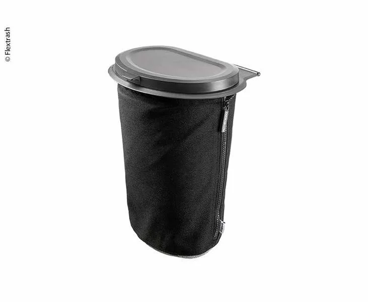 Odpadkový koš Flextrash 5 l závěsný skládací černý z biologicky odbouratelného materiálu 306841