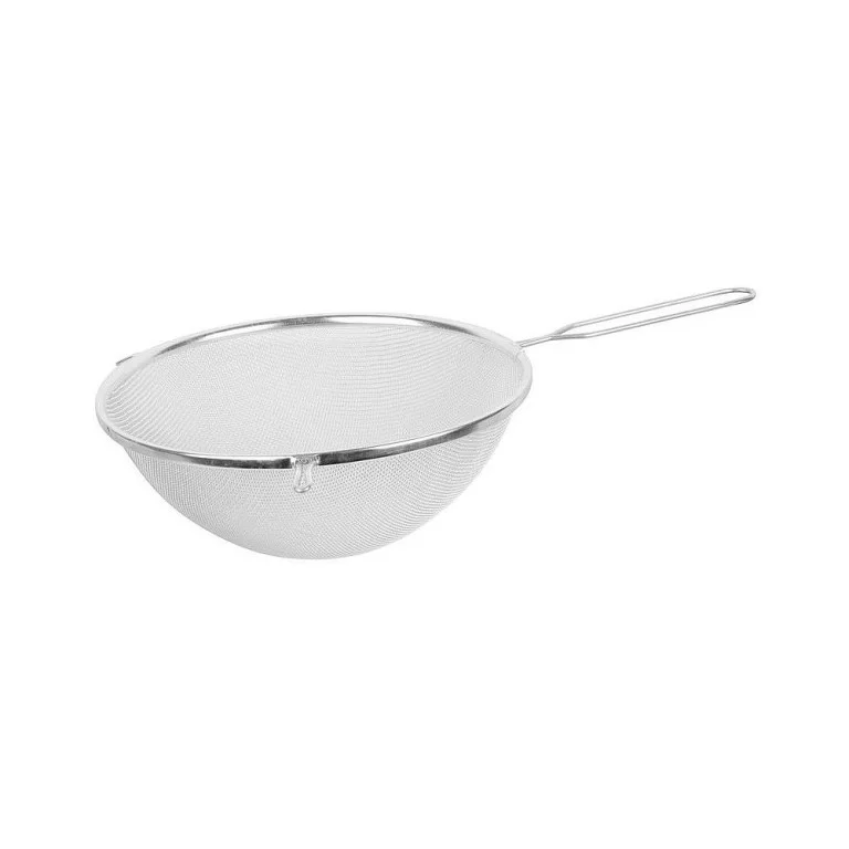 Kuchyňské sítko 25 cm – nerezové, jemná síťka, dlouhá rukojeť 300544