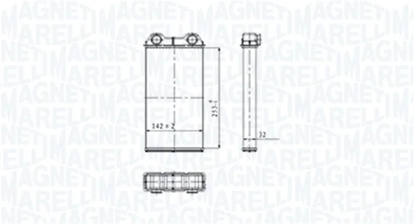 Výměník tepla, vnitřní vytápění MAGNETI MARELLI 350218439000 Výměník tepla, vnitřní vytápění MAGNETI MARELLI 350218439000