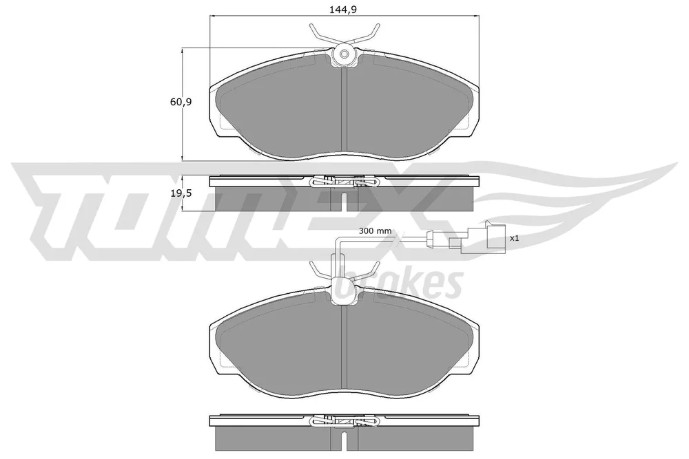 Sada brzdových destiček, kotoučová brzda Tomex Brakes TX11-721