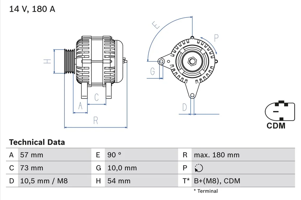 BO 0986082200 Alternátor BOSCH-výměnný díl
