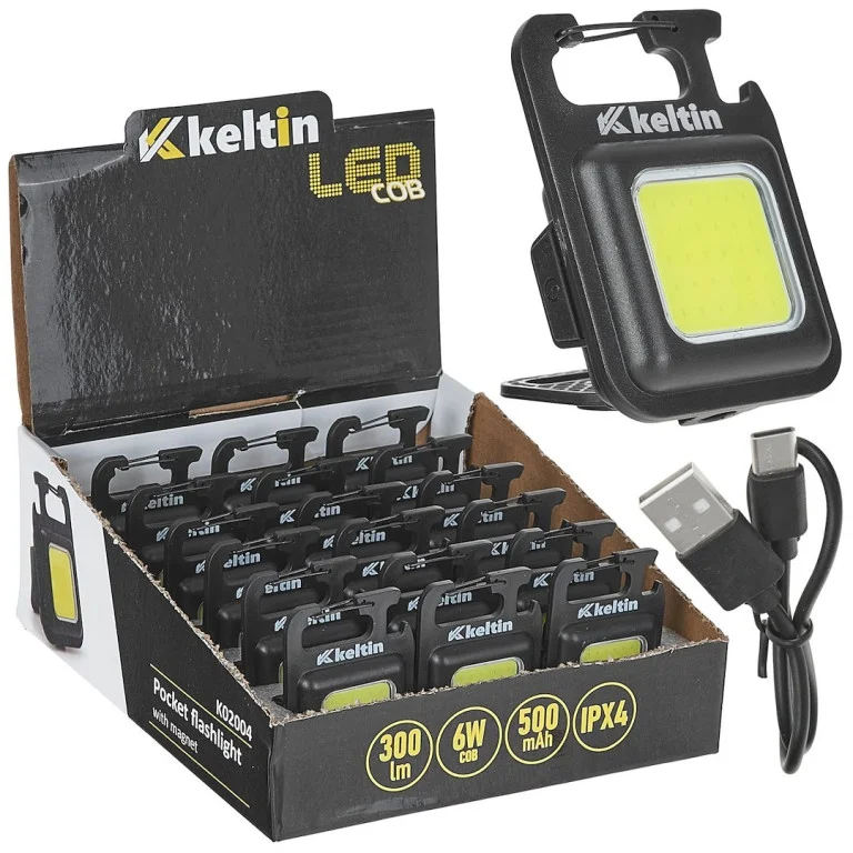 Pracovní světlo mini s magnetem LED COB 6W, 500mAh, 300lm, IPX4 s usb nabíjením 747183