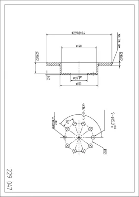 BRZ.KOTOUČ /Z/ A3,GOLF,OCTAVIA 2.0 03- HART 229047