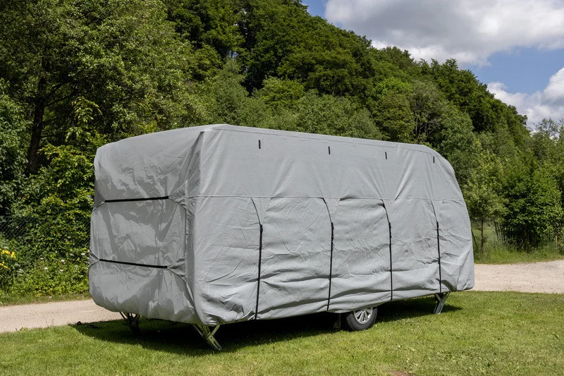 Plachta krycí ochranná pro karavany 520 × 230 × 220 cm (třívrstvá SFS 160 g/m²) – šedá 308767