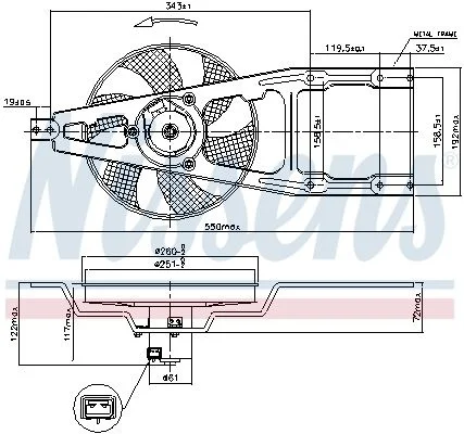 Ventilátor chladiče NISSENS 85139