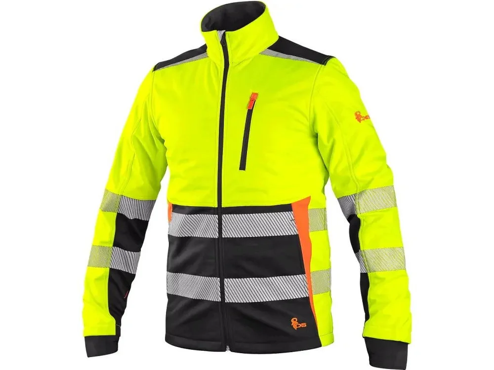 Bunda CXS-BENSON výstražná žlutá, softshell, vel. L CANIS 743018