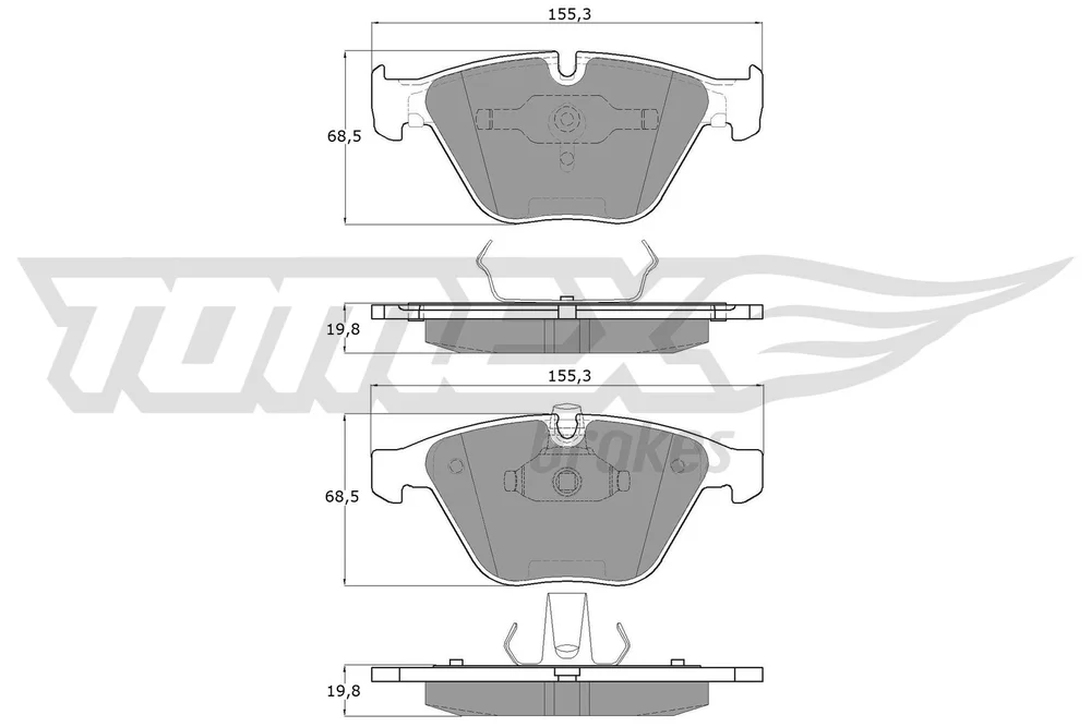 Sada brzdových destiček, kotoučová brzda Tomex Brakes TX13-25