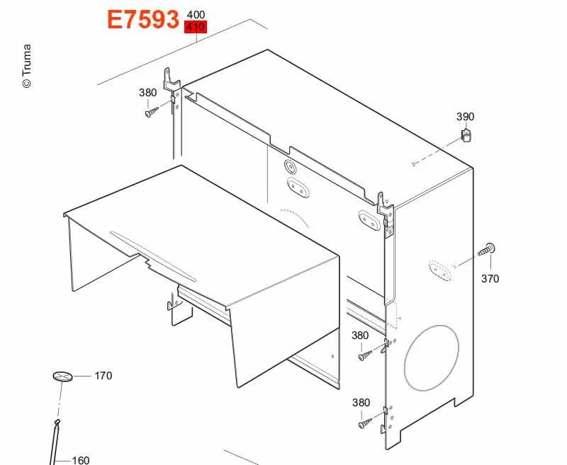Montážní skříň (Einbaukasten) pro plynové topení Truma S 5004 – pro 2 rozfuky 315869