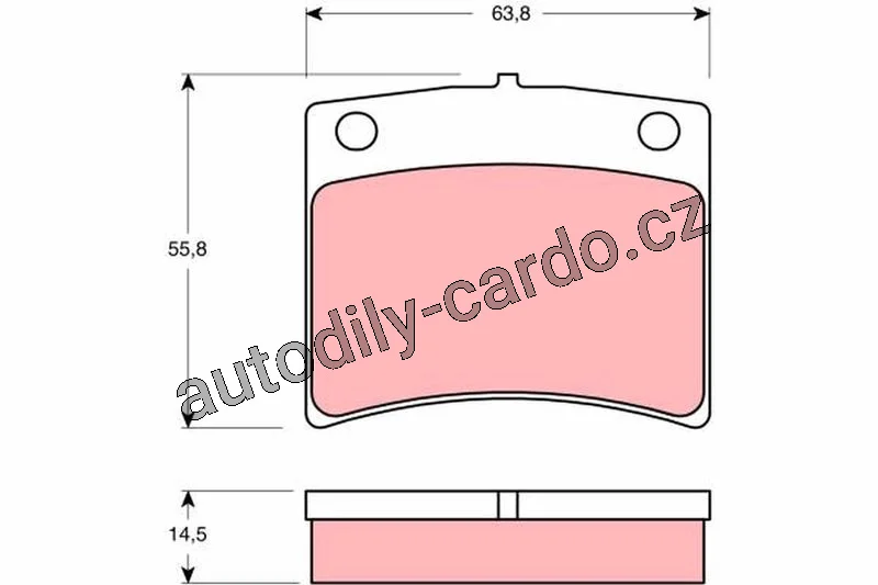 Sada brzdových destiček TRW GDB1011 - NISSAN