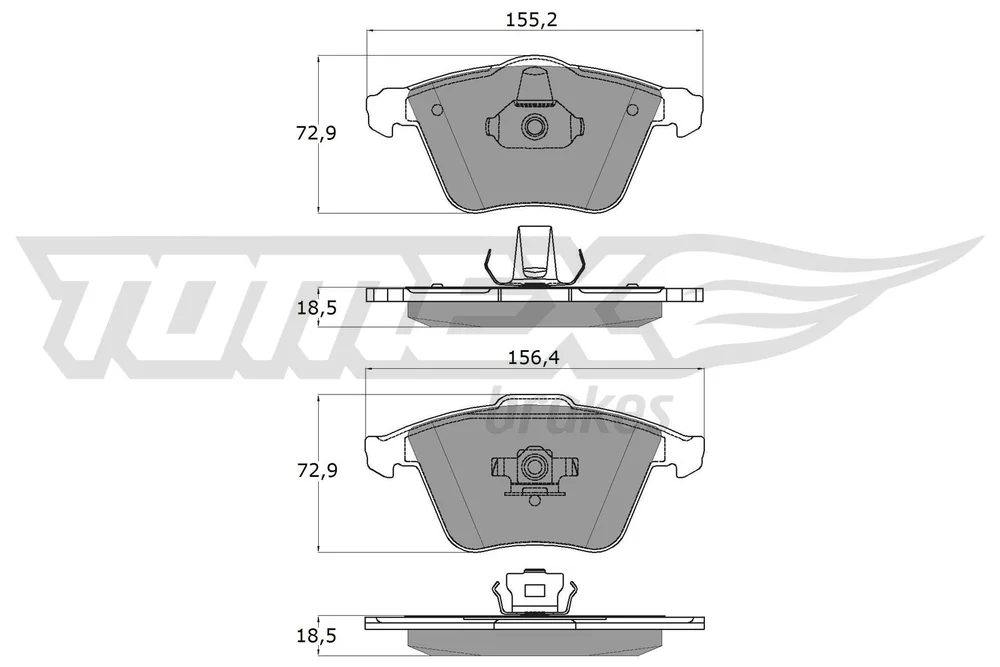 Sada brzdových destiček, kotoučová brzda Tomex Brakes TX15-26