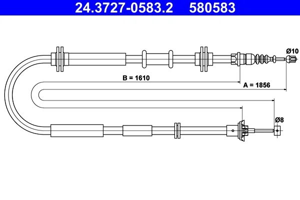 Tazne lanko, parkovaci brzda ATE 24.3727-0583.2