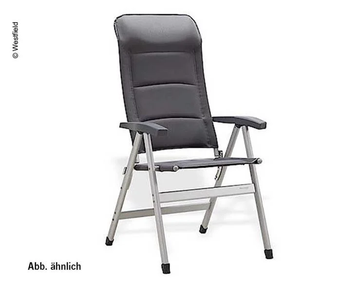 Kempingová židle polstrovaná Pioneer charcoal grey (nosnost 140 kg) 302053