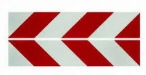 Samolepka reflexní červeno bílé šrafování, značení kontejnerů (705x141 mm) sada 2 ks, reflexní třída 2 708186