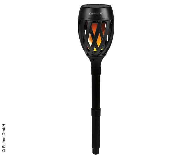 Lampa kempingová LED s efektem plamene a solárním panelem 302169
