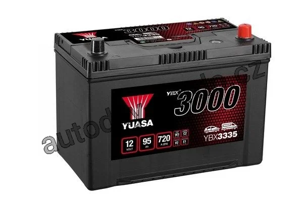 Autobaterie YUASA YBX3335 90Ah 700A 12V P+ /303x174x222/ Autobaterie YUASA YBX3335 90Ah 700A 12V P+ /303x174x222/