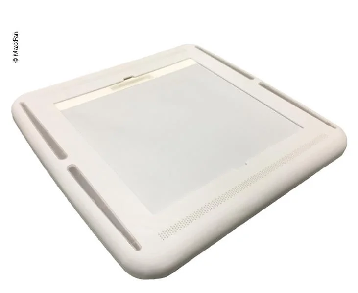Roleta vnitřní zatemňovací Maxxair MaxxShade s LED osvětlením pro střešní ventilátory MaxxFan / Turbo Vent (495 × 475 mm, bílá) 304687