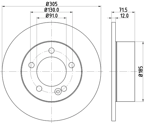 Brzdový kotouč HELLA 8DD355117-141