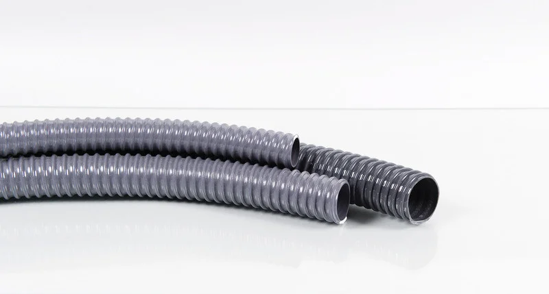 Hadice spirálová na odpadní vodu a fekálie vnitřní průměr 40 mm délka 10 m vyztužené PVC šedá pro karavany a obytné vozy 309874