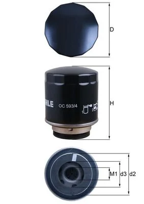 Olejový filtr MAHLE OC593/4