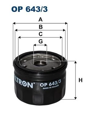 FI OP643/3 Filtr olejový FILTRON