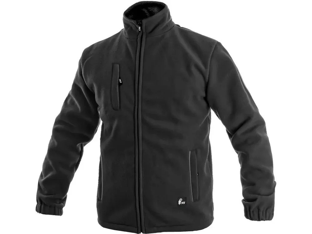 Bunda pánská fleece CXS-OTAWA, černá, vel. XL, CANIS 632668