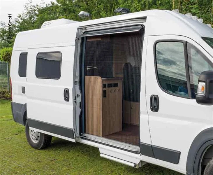 Síť proti hmyzu do posuvných dveří s rámem REMIcare VAN, Fiat Ducato (krátký rozvor, s lištou pro stůl) 310628