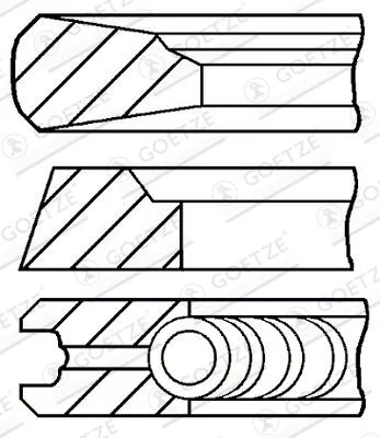 Sada pístních kroužků GOETZE ENGINE 08-143600-00 Sada pístních kroužků GOETZE ENGINE 08-143600-00