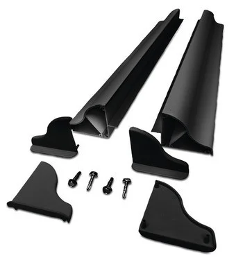 Sada montážních spoilerů pro solární panely hliníková délka 840 mm černá 314358