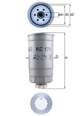 Palivový filtr MAHLE KC179