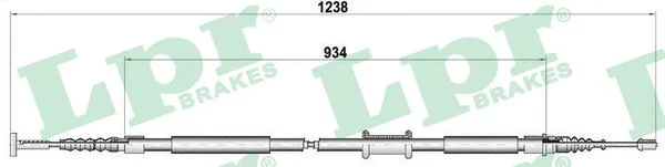 Tažné lanko, parkovací brzda LPR C0474B – OE 46814147