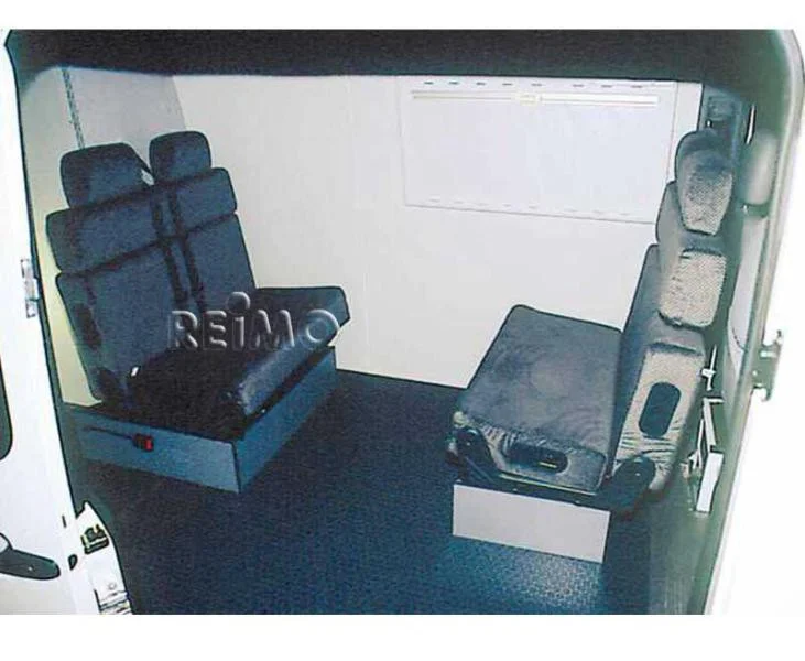 Sedačka kempingová kompletní set Reimo Divan 502 pravá (šířka 90 cm, šedá pruhovaná, bez pásů) 307616