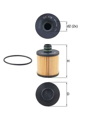Olejový filtr MAHLE OX779D